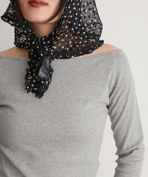 IENA LA BOUCLE（イエナラブークル）の「IENA LA BOUCLE コンパクトベアボートネックカット（Tシャツ/カットソー・レディース・ブラック/グレー/ホワイト・FREE）」の11枚目の写真