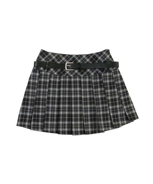PHILLY（フィリー）の「《2点SET》ベルトセットチェックミニスカート（スカート・レディース・ブラック・FREE）」の12枚目の写真