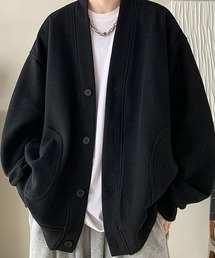 DOUBLE STEAL（ダブルスティール）の「DSノーカラーオーバーサイズビックポケットカーディガン（カーディガン/ボレロ）」