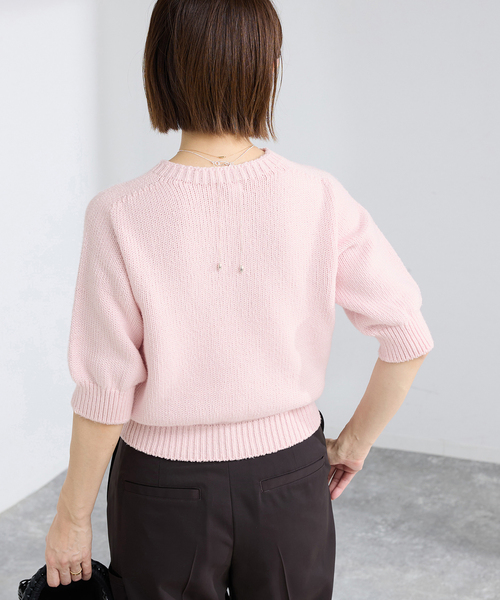 IENA(イエナ)の「POLISHコットンプルオーバー(ニット/セーター・レディース・ピンク/キャメル・FREE)」の13枚目の写真