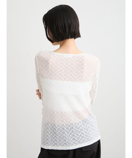 MIESROHE(ミースロエ)の「【洗える】レースカットトップス(Tシャツ/カットソー・レディース・ブラック/ホワイト/ベージュ・F)」の10枚目の写真