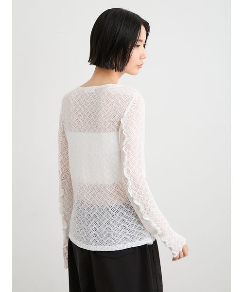 MIESROHE(ミースロエ)の「【洗える】レースカットトップス(Tシャツ/カットソー・レディース・ブラック/ホワイト/ベージュ・F)」の18枚目の写真