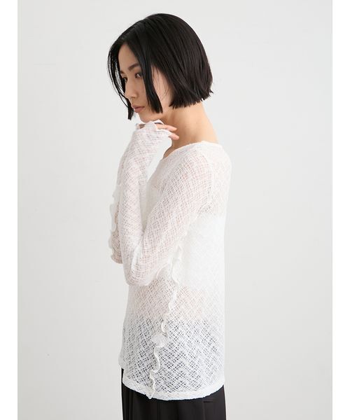 MIESROHE(ミースロエ)の「【洗える】レースカットトップス(Tシャツ/カットソー・レディース・ブラック/ホワイト/ベージュ・F)」の20枚目の写真