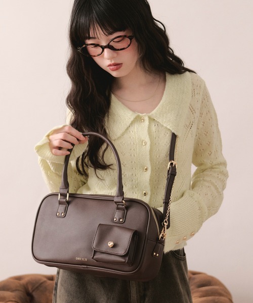 loin nuit(ロワンニュイ)の「multi way boston bag / マルチウェイボストンバッグ(ボストンバッグ・レディース・ライトブルー/ブラウン/レッド・FREE)」の18枚目の写真