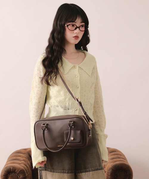 loin nuit(ロワンニュイ)の「multi way boston bag / マルチウェイボストンバッグ(ボストンバッグ・レディース・ライトブルー/ブラウン/レッド・FREE)」の15枚目の写真