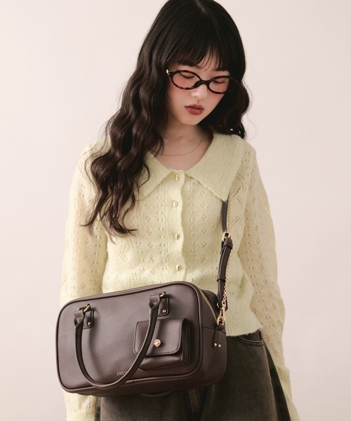 loin nuit(ロワンニュイ)の「multi way boston bag / マルチウェイボストンバッグ(ボストンバッグ・レディース・ライトブルー/ブラウン/レッド・FREE)」の14枚目の写真