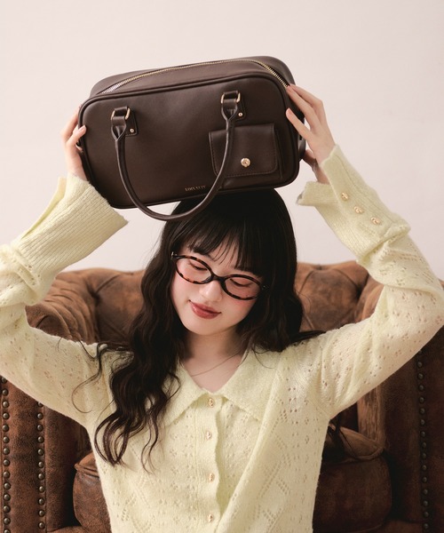 loin nuit(ロワンニュイ)の「multi way boston bag / マルチウェイボストンバッグ(ボストンバッグ・レディース・ライトブルー/ブラウン/レッド・FREE)」の22枚目の写真