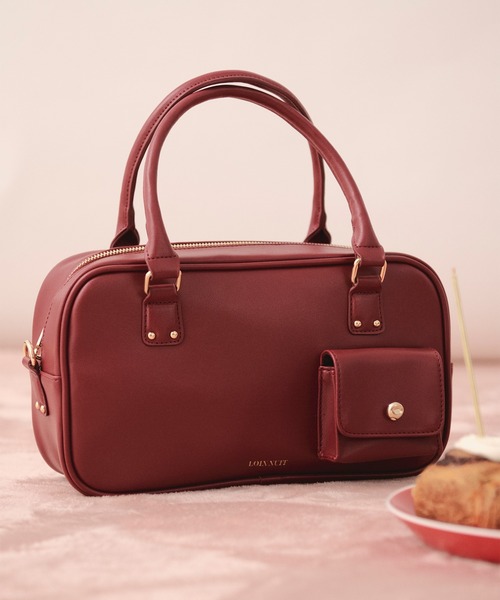 loin nuit(ロワンニュイ)の「multi way boston bag / マルチウェイボストンバッグ(ボストンバッグ・レディース・ライトブルー/ブラウン/レッド・FREE)」の5枚目の写真