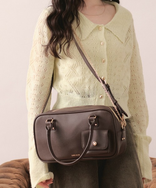 loin nuit(ロワンニュイ)の「multi way boston bag / マルチウェイボストンバッグ(ボストンバッグ・レディース・ライトブルー/ブラウン/レッド・FREE)」の10枚目の写真