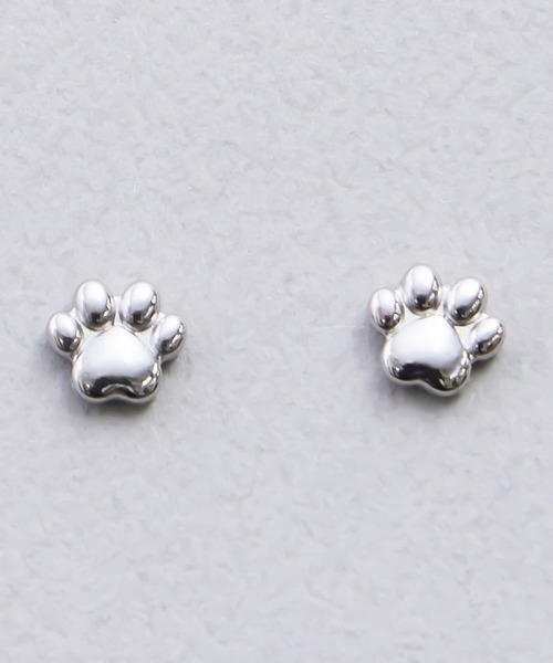 gargle(ガーグル)の「gargle ガーグル:STAINLESS ステンレスシリーズ 肉球 ねこ ネコ ピアス(ピアス(両耳用)・レディース・シルバー/ゴールド・FREE)」の2枚目の写真