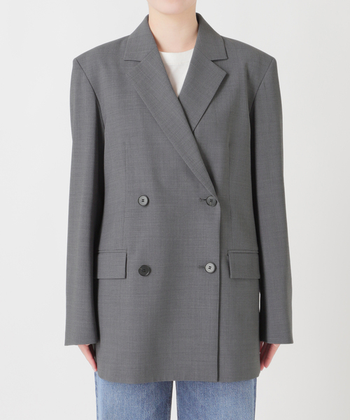 journal standard L'essage（ジャーナルスタンダードレサージュ）の「《セットアップ可》【金子綾さん着用】LANA ダブルブレストジャケット（テーラードジャケット・レディース・ブラウン/グレー・FREE）」の14枚目の写真