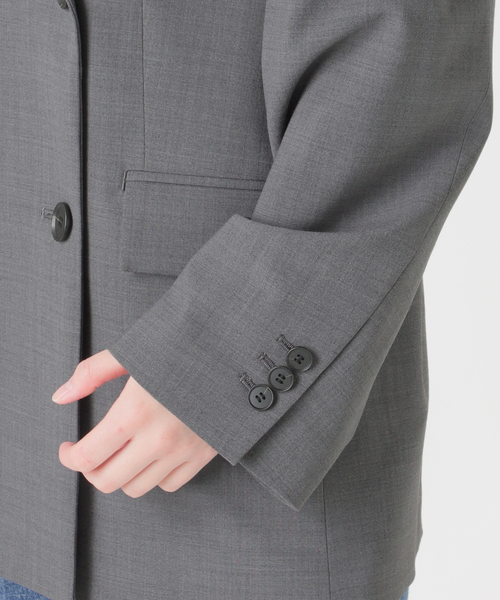 journal standard L'essage（ジャーナルスタンダードレサージュ）の「《セットアップ可》【金子綾さん着用】LANA ダブルブレストジャケット（テーラードジャケット・レディース・ブラウン/グレー・FREE）」の19枚目の写真