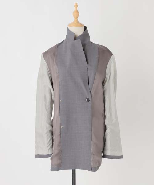 journal standard L'essage（ジャーナルスタンダードレサージュ）の「《セットアップ可》【金子綾さん着用】LANA ダブルブレストジャケット（テーラードジャケット・レディース・ブラウン/グレー・FREE）」の22枚目の写真