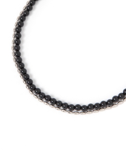 BAYFLOW(ベイフロー)の「ビーズチェーンセットネックレス(ネックレス・レディース・オレンジ/ブラック・FREE)」の2枚目の写真