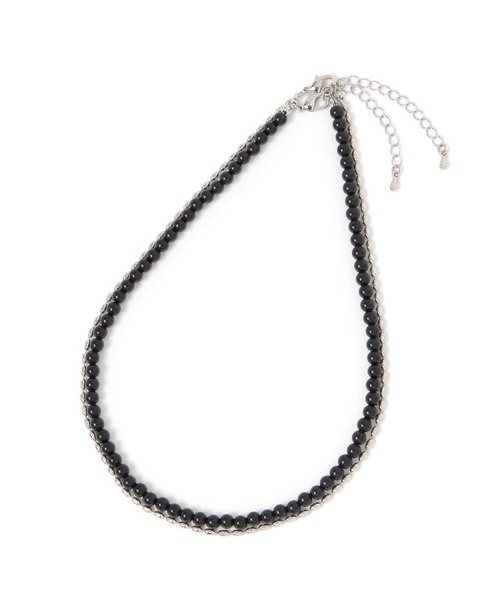 BAYFLOW(ベイフロー)の「ビーズチェーンセットネックレス(ネックレス・レディース・オレンジ/ブラック・FREE)」の3枚目の写真