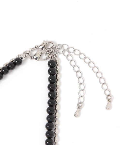 BAYFLOW(ベイフロー)の「ビーズチェーンセットネックレス(ネックレス・レディース・オレンジ/ブラック・FREE)」の6枚目の写真