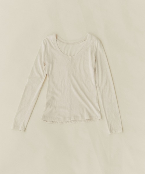 FUULLY STUDIO(フーリィーステューディオ)の「バックオープンサイドボタントップス(Tシャツ/カットソー・レディース・ブルー/ブラック/アイボリー・FREE)」の18枚目の写真