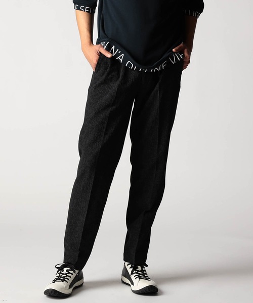 NICOLE CLUB FOR MEN(ニコルクラブフォーメン)の「ワッフルサッカープリント イージースラックス(その他パンツ・メンズ・シルバーグレー/グレー系/ブラック・SMALL/MEDIUM/LARGE/X-LARGE)」の1枚目の写真