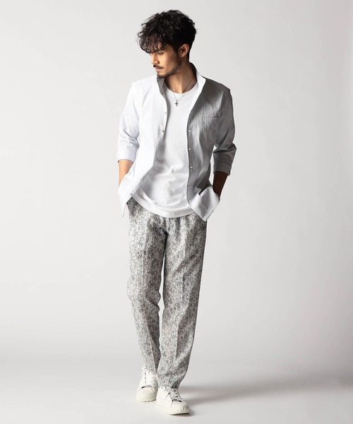 NICOLE CLUB FOR MEN(ニコルクラブフォーメン)の「ワッフルサッカープリント イージースラックス(その他パンツ・メンズ・シルバーグレー/グレー系/ブラック・SMALL/MEDIUM/LARGE/X-LARGE)」の5枚目の写真