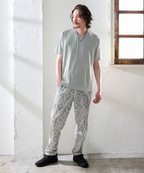 NICOLE CLUB FOR MEN(ニコルクラブフォーメン)の「ワッフルサッカープリント イージースラックス(その他パンツ・メンズ・シルバーグレー/グレー系/ブラック・SMALL/MEDIUM/LARGE/X-LARGE)」の18枚目の写真