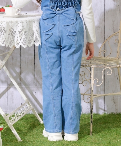 mezzo piano(メゾピアノ)の「後ろリボン デニムパンツ(デニムパンツ・キッズ・ネイビー/サックスブルー・130cm/140cm/120cm/110cm)」の15枚目の写真
