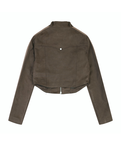 ORDINARY HOLIDAY（オーディナリー ホリデー）の「SUEDE CROP JACKET [BROWN]（その他アウター・レディース・その他・FREE）」の3枚目の写真