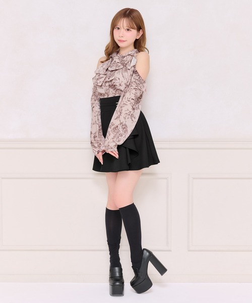 apres jour(アプレジュール)の「ホルターネックボウタイブラウス(シャツ/ブラウス・レディース・ネイビー/ホワイト系その他/ピンクベージュ・フリー/X-LARGE)」の21枚目の写真