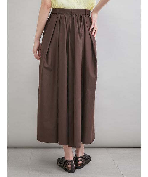 Mila Owen(ミラオーウェン)の「ウエストゴムタックフレアスカート(スカート・レディース・ブラウン/アイボリー/チェック・00/1/0)」の6枚目の写真