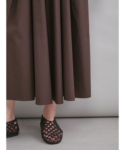 Mila Owen(ミラオーウェン)の「ウエストゴムタックフレアスカート(スカート・レディース・ブラウン/アイボリー/チェック・00/1/0)」の9枚目の写真