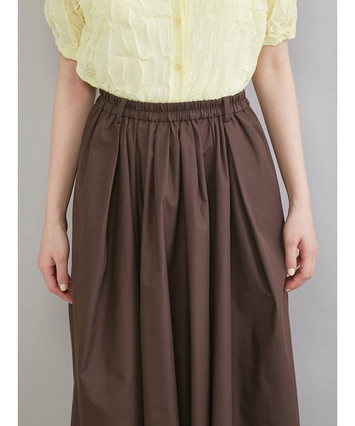 Mila Owen(ミラオーウェン)の「ウエストゴムタックフレアスカート(スカート・レディース・ブラウン/アイボリー/チェック・00/1/0)」の10枚目の写真