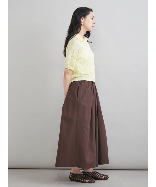 Mila Owen(ミラオーウェン)の「ウエストゴムタックフレアスカート(スカート・レディース・ブラウン/アイボリー/チェック・00/1/0)」の13枚目の写真