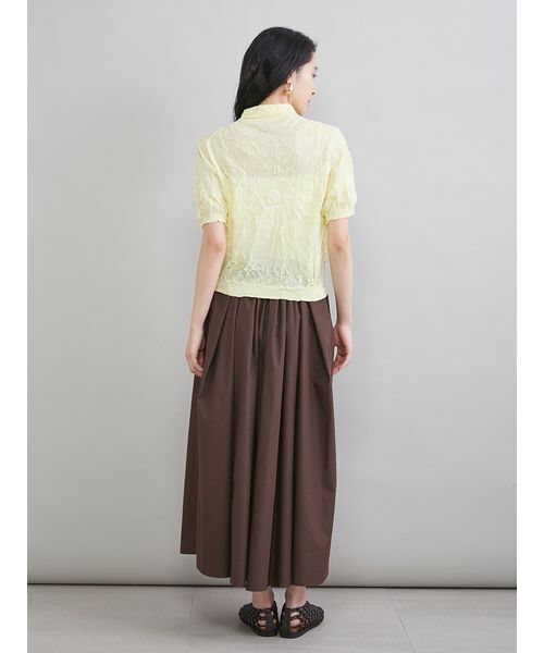 Mila Owen(ミラオーウェン)の「ウエストゴムタックフレアスカート(スカート・レディース・ブラウン/アイボリー/チェック・00/1/0)」の14枚目の写真