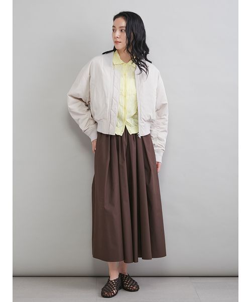 Mila Owen(ミラオーウェン)の「ウエストゴムタックフレアスカート(スカート・レディース・ブラウン/アイボリー/チェック・00/1/0)」の15枚目の写真