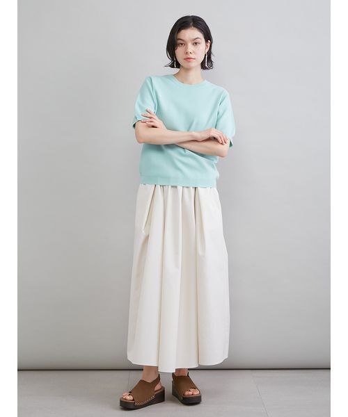 Mila Owen(ミラオーウェン)の「ウエストゴムタックフレアスカート(スカート・レディース・ブラウン/アイボリー/チェック・00/1/0)」の16枚目の写真