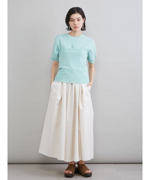 Mila Owen(ミラオーウェン)の「ウエストゴムタックフレアスカート(スカート・レディース・ブラウン/アイボリー/チェック・00/1/0)」の17枚目の写真