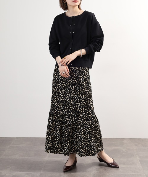 atONE（アットワン）の「ミニ裏毛 長袖カーディガン（カーディガン/ボレロ・レディース・ライトベージュ/チャコールグレー/キャメル/ブラック・LL～3L/4L～5L/M～Ｌ）」の11枚目の写真