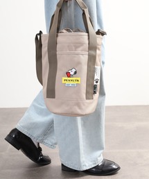 SNOOPY スヌーピー ドラムショルダーバッグ 巾着 RE-PET