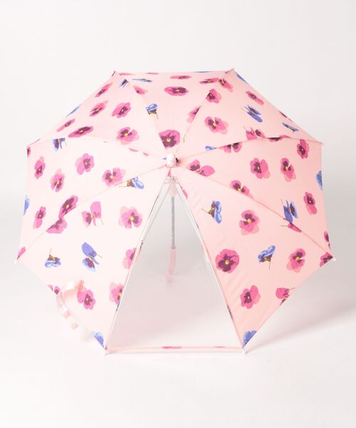 Ribbon hakka kid's（リボンハッカキッズ）の「スミレプリント傘（長傘・キッズ・ピンク・L/M/S）」の2枚目の写真