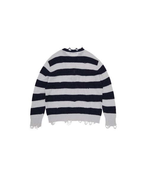 MEA（メア）の「VINTAGE STRIPED LIGHTWEIGHT KNIT [NAVY]（ニット/セーター・メンズ・その他・2/3）」の2枚目の写真