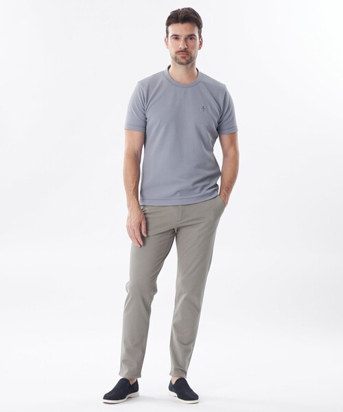 EPOCA UOMO(エポカウォモ)の「*Safari5月号掲載*ミニワッフルジャージーパンツ(その他パンツ・メンズ・ベージュ系その他/ブラック・46/48)」の4枚目の写真