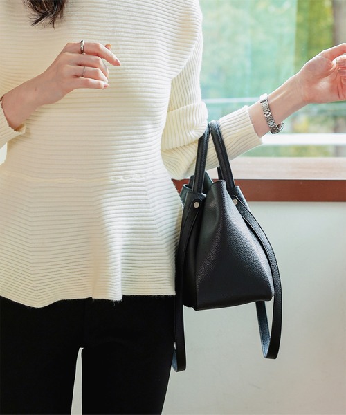 KOBE LETTUCE（コウベレタス）の「2wayハンドバッグ（ハンドバッグ・レディース・グレイッシュベージュ/ブラック・F）」の3枚目の写真