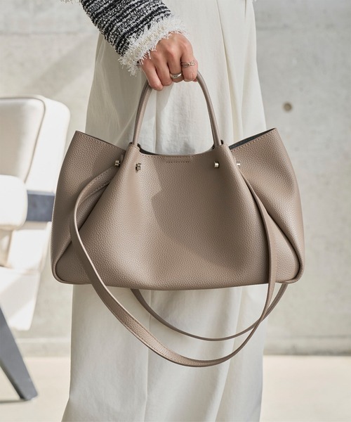 KOBE LETTUCE（コウベレタス）の「2wayハンドバッグ（ハンドバッグ・レディース・グレイッシュベージュ/ブラック・F）」の5枚目の写真