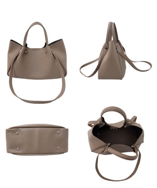 KOBE LETTUCE（コウベレタス）の「2wayハンドバッグ（ハンドバッグ・レディース・グレイッシュベージュ/ブラック・F）」の9枚目の写真