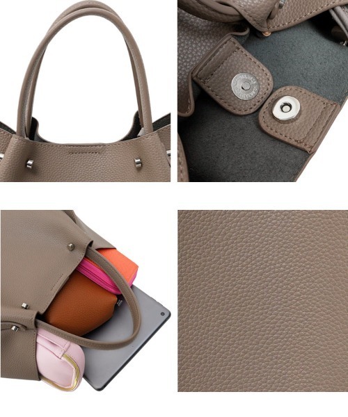 KOBE LETTUCE（コウベレタス）の「2wayハンドバッグ（ハンドバッグ・レディース・グレイッシュベージュ/ブラック・F）」の10枚目の写真