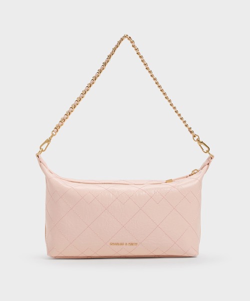 CHARLES & KEITH(チャールズ & キース)の「Duo ドゥオ キルティング ショルダーバッグ(ショルダーバッグ・レディース・ブラック/ピンク系その他3/ライトイエロー・S)」の18枚目の写真