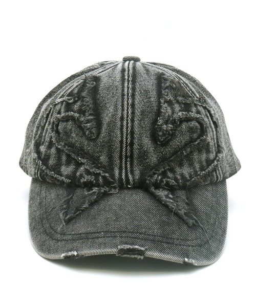 ANAP（アナップ）の「ワッペン ダメージデニム キャップ（キャップ・レディース・ベージュ/グレー・F）」の9枚目の写真