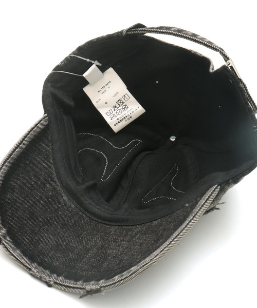 ANAP（アナップ）の「ワッペン ダメージデニム キャップ（キャップ・レディース・ベージュ/グレー・F）」の5枚目の写真