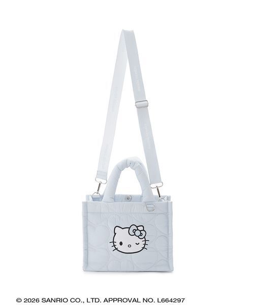 sanrio house（サンリオハウス）の「ハローキティ 2WAYハートキルティングバッグ（ハンドバッグ・レディース・ブラック/ライトブルー/レッド・F）」の10枚目の写真