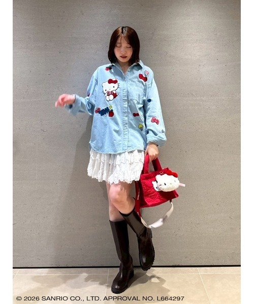 ハローキティ 2WAYハートキルティングバッグ（ハンドバッグ）｜sanrio