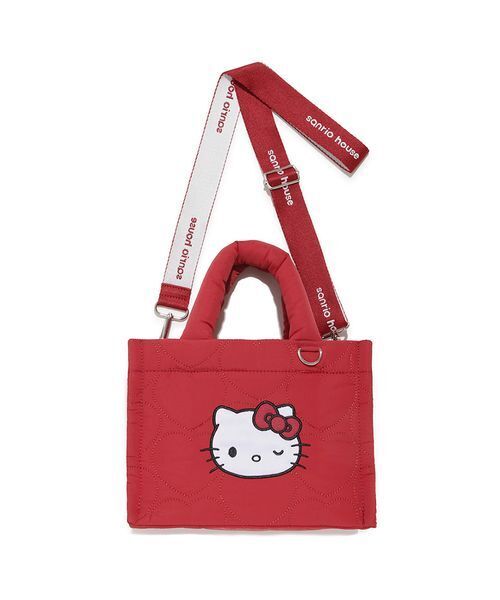 sanrio house（サンリオハウス）の「ハローキティ 2WAYハートキルティングバッグ（ハンドバッグ・レディース・ブラック/ライトブルー/レッド・F）」の17枚目の写真